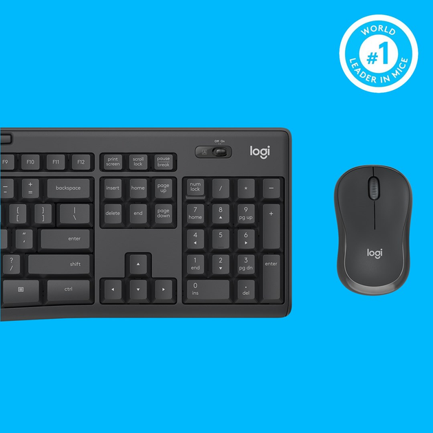 Zestaw bezprzewodowy klawiatura+mysz LOGITECH MK295 Silent Wireless Graphite (920-009800) - obraz 5