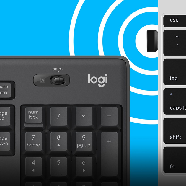 Zestaw bezprzewodowy klawiatura+mysz LOGITECH MK295 Silent Wireless Graphite (920-009800) - obraz 6