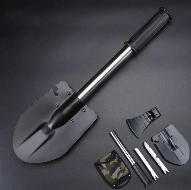Туристический складной набор: лопата, топор, нож, пила 4в1 VST + чехол - изображение 1