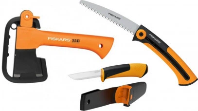 Подарочный набор Fiskars 3 в 1 (Топор X5, нож, пила) (1057912) - изображение 2