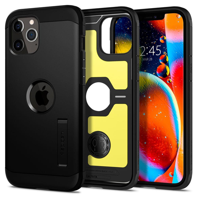 Чехол Spigen для iPhone 12 Pro Max Tough Armor Black (ACS01626) – фото ...