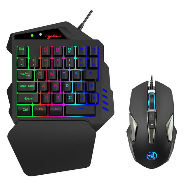 Клавиатура проводная с мышкой VHG V100+A876 One-handed Gaming Keyboard ...