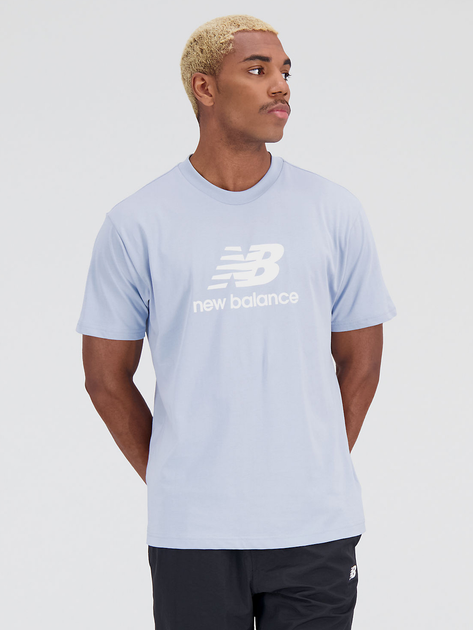 Футболка New Balance Essentials Stacked Logo MT31541LAY S Светло-серая ...