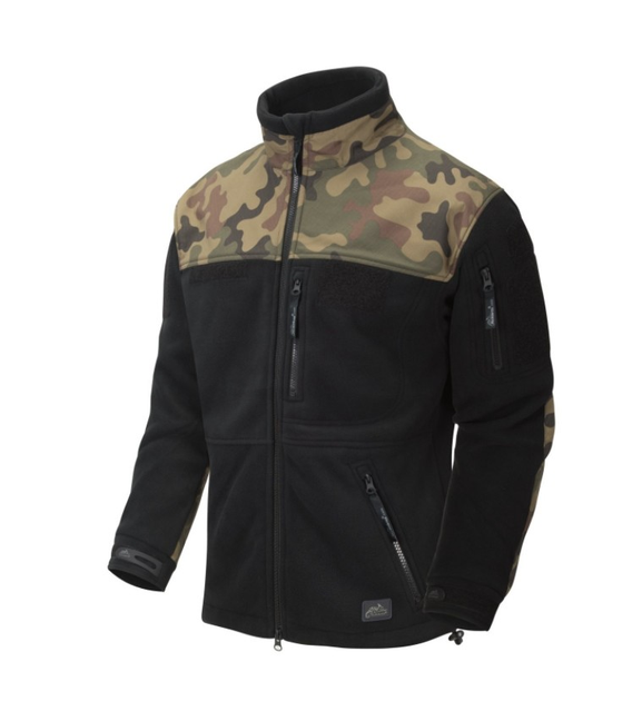 Куртка флисовая мужская Polish Infantry Jacket - Fleece Helikon-Tex Black/PL Woodland XL Тактическая - изображение 1