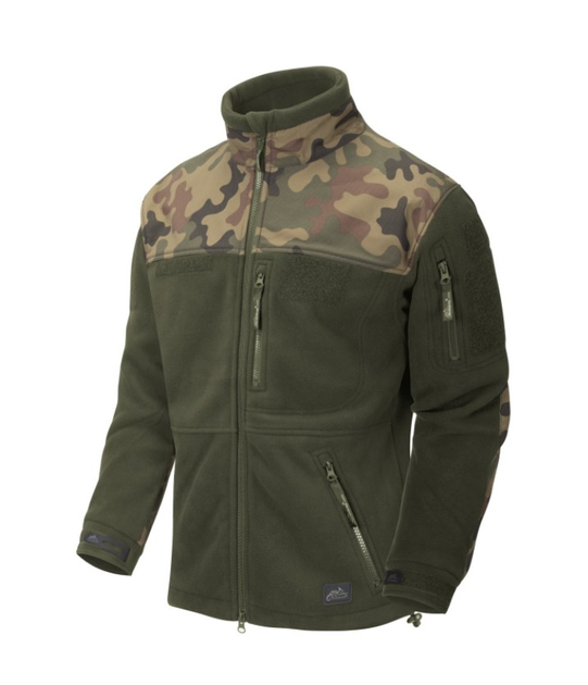 Куртка чоловіча флісова Polish Infantry Jacket - Fleece Helikon-Tex Olive Green/PL Woodland L Тактична - зображення 1