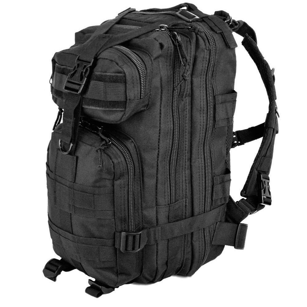 Тактический рюкзак Tactic 1000D для военных, охоты, рыбалки, туристических походов, скалолазания, путешествий и спорта чёрный - изображение 1