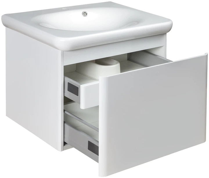 Тумба підвісна DEVIT Fly New 0020120W з умивальником 60 0020120 біла - зображення 3