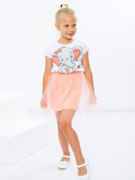 Акція на Дитяче літнє святкове плаття для дівчинки Носи своє 618936 110 см Слоник персиковий (p-4686-42674) від Rozetka