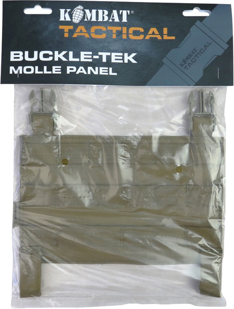 Панель для плитоноски Kombat UK Buckle-tek Molle Panel 24х15 см Кайот (kb-btmp-coy) - зображення 2