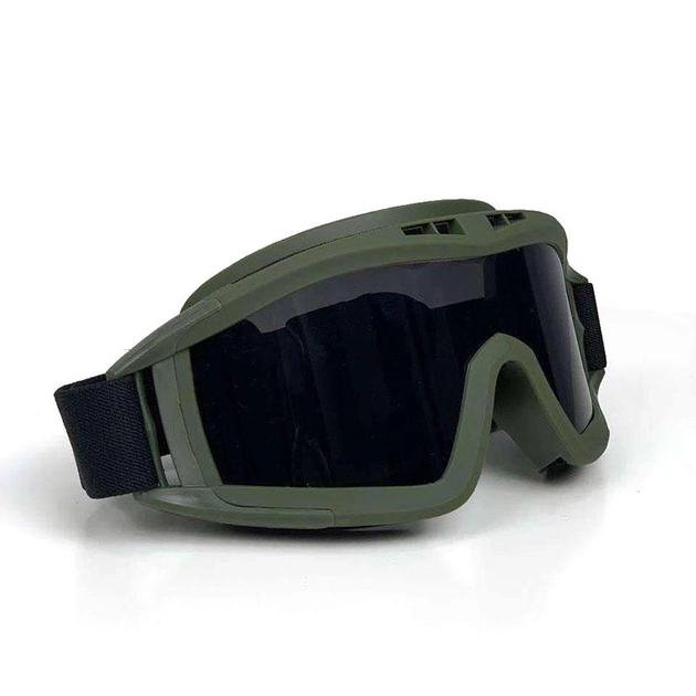 Тактические защитные очки-маска со сменными линзами хаки 302 універсальні - изображение 2
