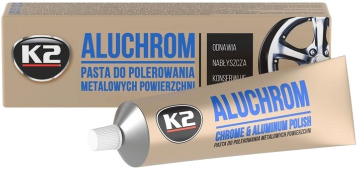 Pasta do polerowania elementów chromowanych K2 ALUCHROM 0,12 kg (K003) - obraz 1