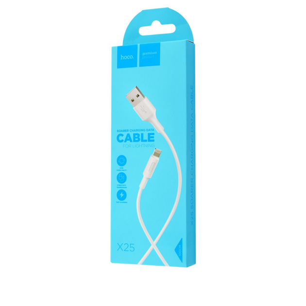 Кабель Hoco X25 Soarer charging data cable for Lightning White - изображение 2