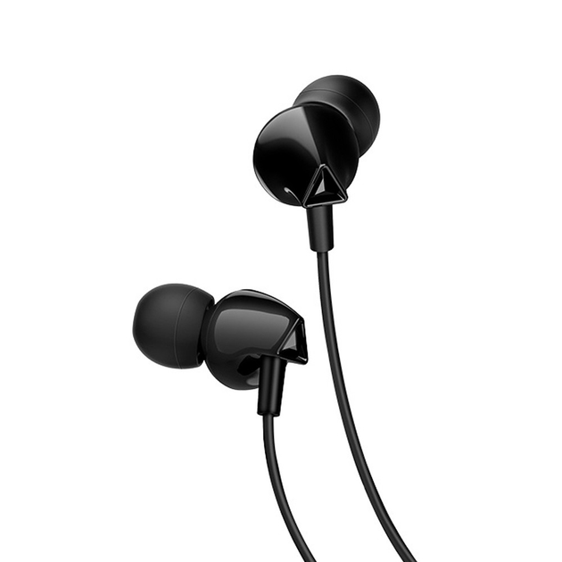 Навушники Hoco M60 Perfect sound універсальні earphones with mic Black - зображення 1