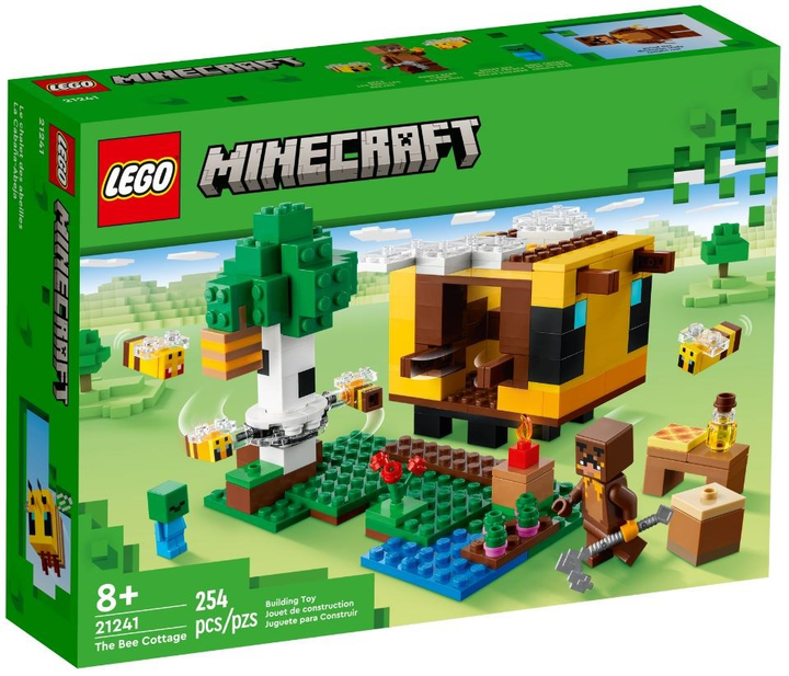 Zestaw klocków LEGO Minecraft Pszczeli ul 254 elementy (21241) - obraz 1