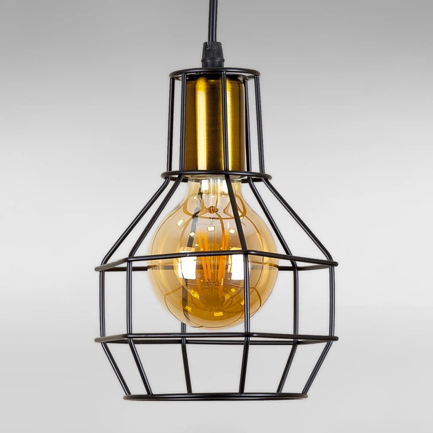 Люстра подвесная Light House LS-17201F-1 BRZ+BK бронза, плафон черный - изображение 2