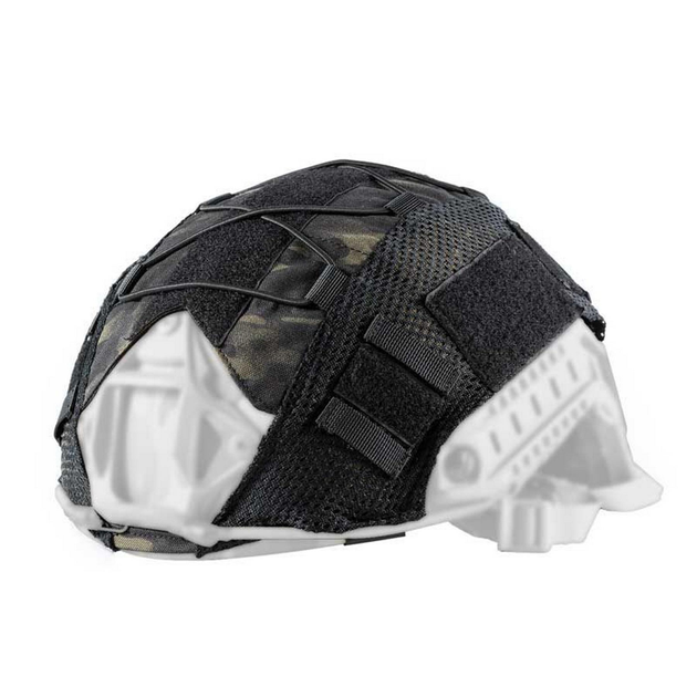 Кавер на шолом OneTigris Tactical Helmet Cover for Ops-Core FAST PJ Helmet M/L чорний мультикам 2000000103433 - зображення 1