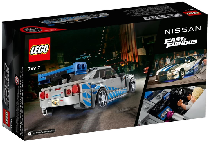 Zestaw klocków LEGO Speed Champions Nissan Skyline GT-R (R34) z filmu Za szybcy za wściekli 319 elementów (76917) - obraz 8