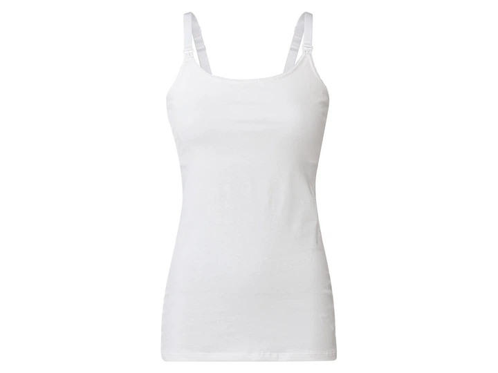 Майка для кормящих мам с вшитым топом для женщины Esmara LYCRA® 371044_417245 XS Белый - изображение 2