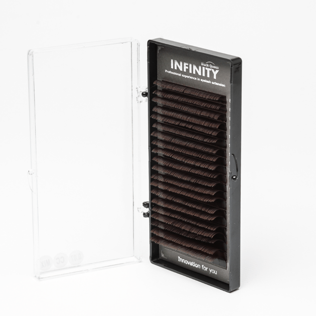 Вії Infinity темний шоколад Mix L 0.07, 8-12 мм - зображення 2