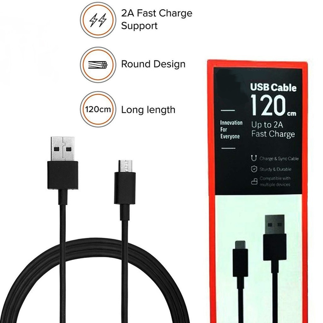 USB Кабель для Xiaomi Micro USB Fast Charger 120 см – фото, отзывы ...