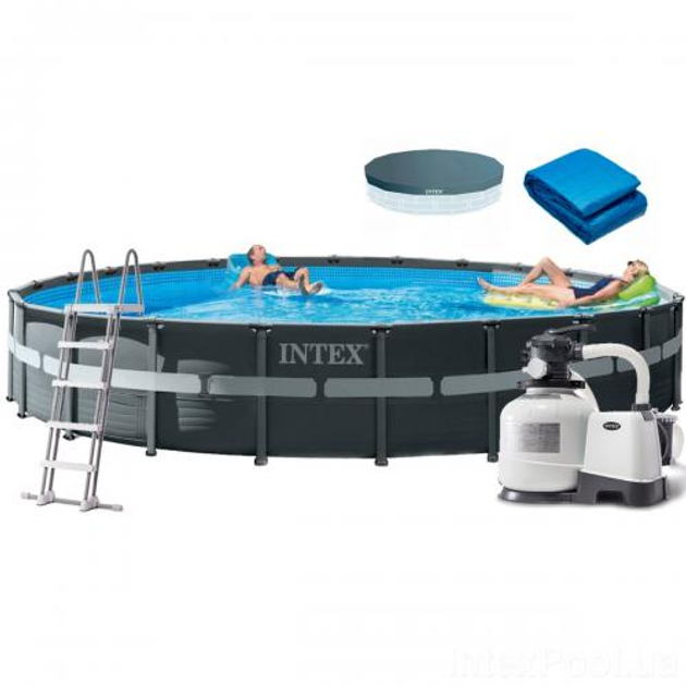 Бассейн Intex каркасный 26340 с фильтр-насосом, лестницей, подстилкой и ...