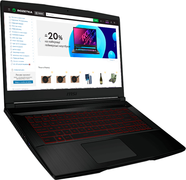 Ноутбук MSI Thin GF63 12VE (12VE-220XUA) Black – фото, відгуки ...