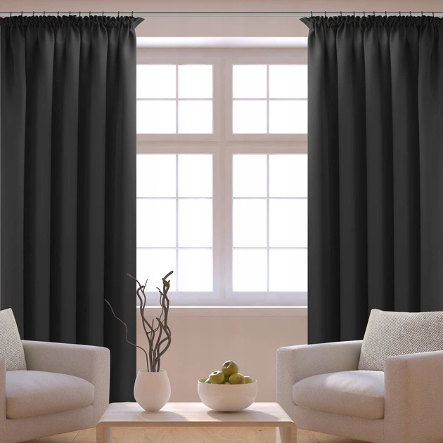 Штора Vipro Group Decora 140 х 250 см на тесьме (404-61) графит - изображение 2