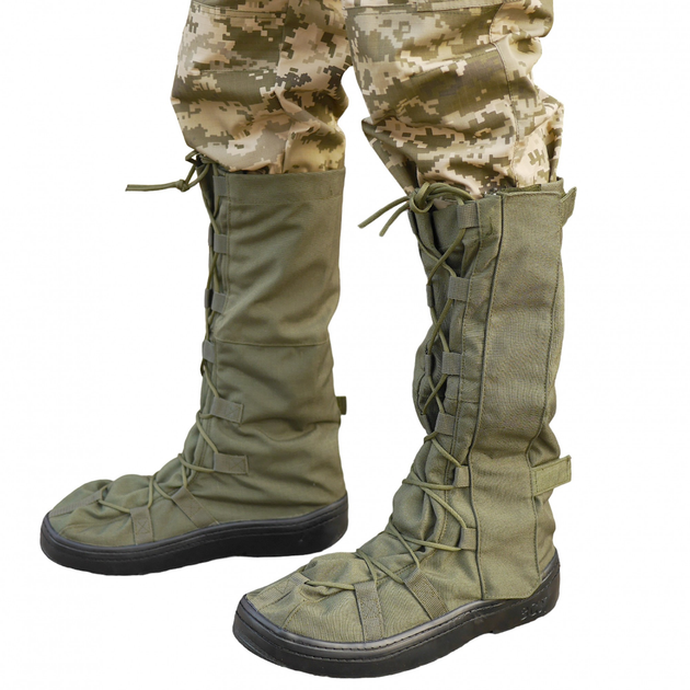 Гамаши Утепленные для Обуви Бахилы на Берцы Дождевые для Защиты Ног Олива L(42-45) - изображение 1