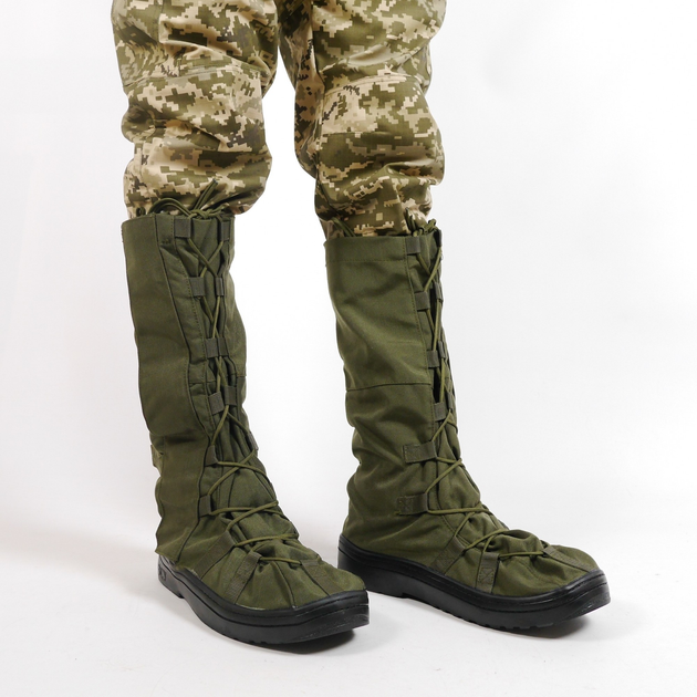 Гамаши Утепленные для Обуви Бахилы на Берцы Дождевые для Защиты Ног Олива M(39-42) - изображение 2