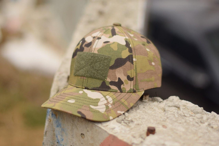 Кепка-бейсболка з ріп-стоп з липучкою спереду ЗСУ армійська камуфляжна кепка тактична військова мультикам - зображення 1