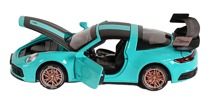 Машинка металлическая детская Porsche 911 Targa Auto Expert Бирюзовый - изображение 2