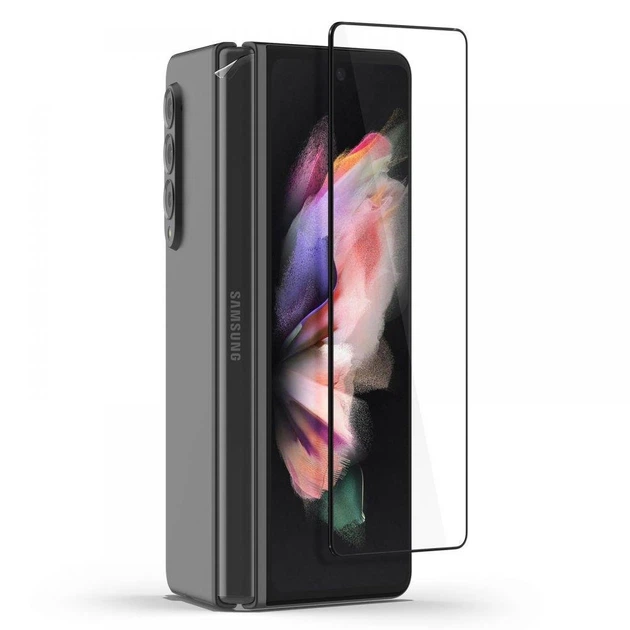 Захисне скло Spigen для Samsung Galaxy Z Fold 3 Glass Full Coverage Hinge Film Black (AGL03732) - зображення 3