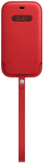 Чохол-кишеня Apple MagSafe Leather Sleeve для Apple iPhone 12/12 Pro (PRODUCT)RED (MHYE3) - зображення 1