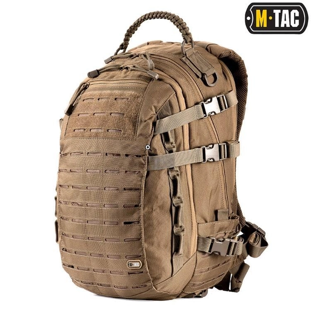 Рюкзак тактический военный M-Tac Mission Pack Laser Cut Coyote, Штурмовой рюкзак для военных ВСУ 27 л (OPT-32601) - изображение 1