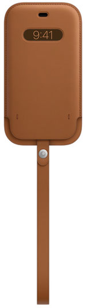 Etui z klapką Apple MagSafe Leather Sleeve do Apple iPhone 12 mini Saddle Brown (MHMP3) - obraz 1