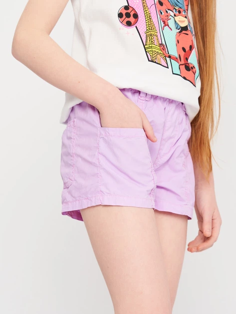 Детские шорты для девочки Minoti 10POPLIN 3 36407JNR 116-122 см Фиолетовые (5059030741822) - изображение 4