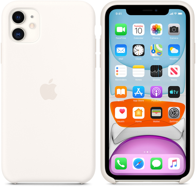 Панель Apple Silicone Case для Apple iPhone 11 White (MWVX2) - зображення 8