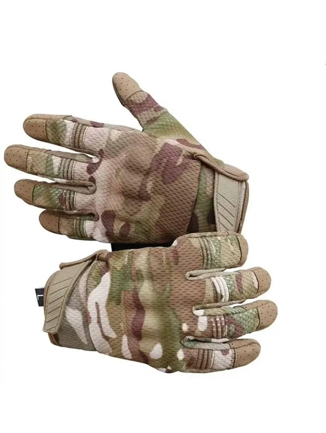 Рукавички тактичні. Рукавички штурмові із закритими пальцями для ЗСУ, повнопалі рукавички - зображення 1