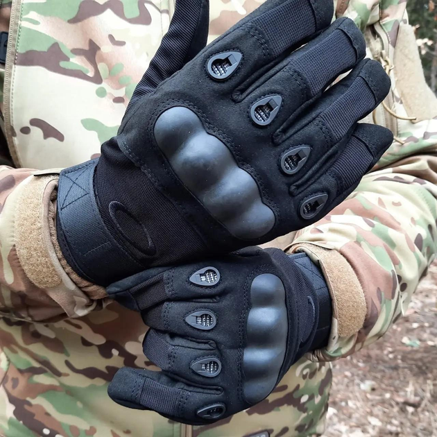 Тактичні військові рукавиці Delta-Tec чорний розмір XL - изображение 2
