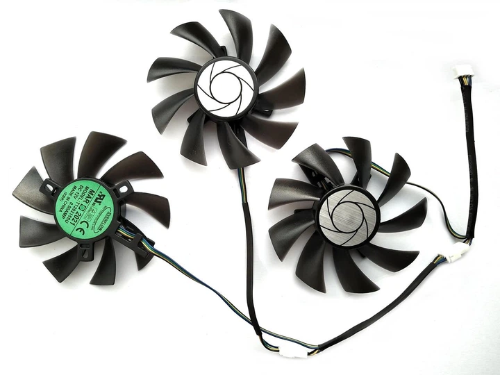 Вентилятор Everflow для видеокарты MSI Duke T129215SU (PLD09210S12HH PLD09210B12HH) комплект 3 шт (№357.2) - изображение 2