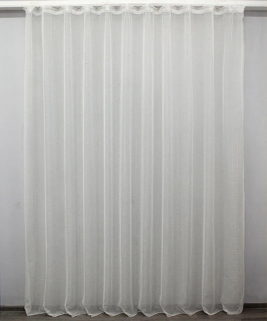 Акція на Тюль VR-Textil Льон колекція Івонна Колір молочний із золотавим вкрапленням 3х2.5м (43-063T) від Rozetka