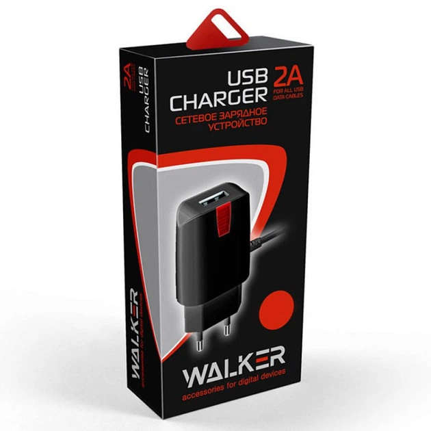 Сетевое зарядное устройство (адаптер) WALKER WH-22 1USB / 2A + Micro black - изображение 3