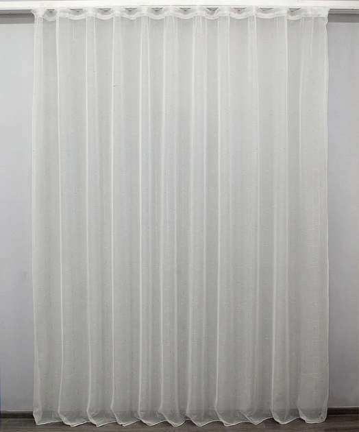 Акція на Тюль VR-Textil Льон колекція Івонна Колір молочний із золотавим вкрапленням 3х2.7м (43-064T) від Rozetka