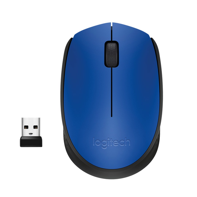Mysz Logitech M171 Wireless czarno-niebieska (910-004640) - obraz 1