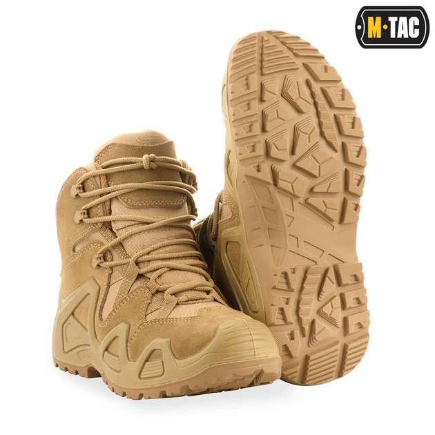 Ботинки тактические M-Tac замшевые обуви для военнослужащих Alligator 42 койот TR_30801005-42 - изображение 1