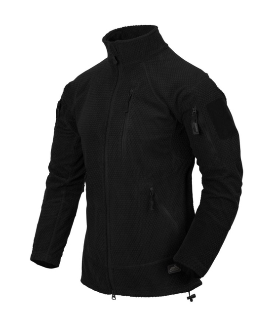 Кофта Alpha Tactical Jacket - Grid Fleece Helikon-Tex Black S (Черный) Тактическая мужская - изображение 1