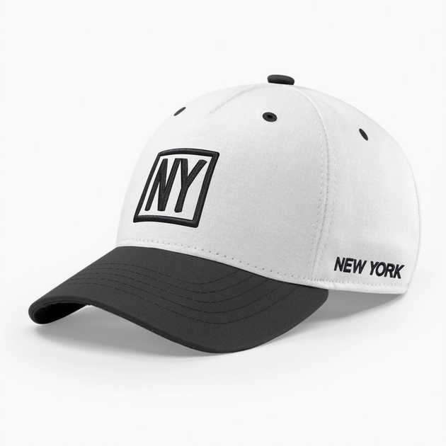 Стильна чоловіча бейсболка INAL Нью Йорк NY New York XL / 59-60 Білий/ Чорний 135059
