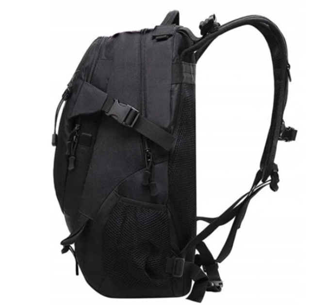 Сумка рюкзак на плечи ранец функциональный Nela-Styl mix34 Черный 35л (Alop) с системой множества карманов и отделений повседневный походной - изображение 2
