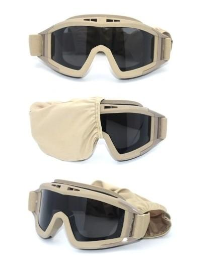 Захисні окуляри маска Nela-Styl mx79 Хакі (Alop) надійний захист очей та обличчя в найекстремальніших умовах високоякісні матеріали для максимального захисту та комфорту - зображення 2