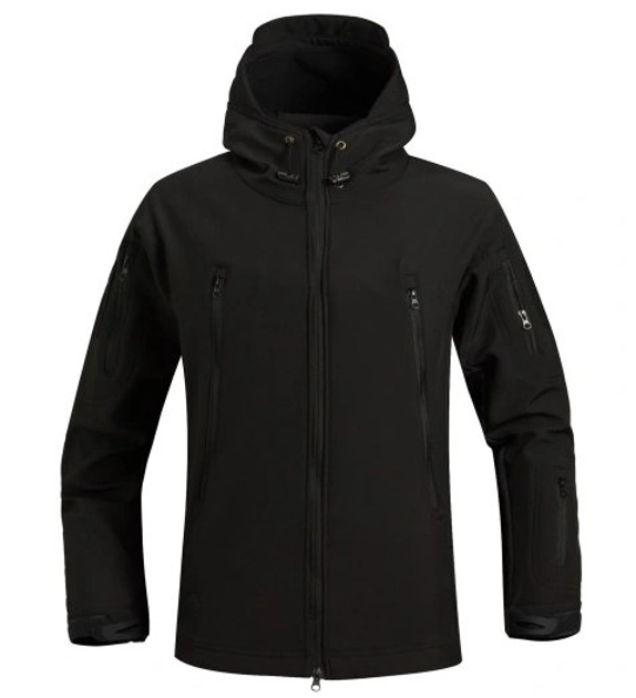 Чоловіча куртка мембранна розмір L Чорний (Alop) надійна і комфортна на полі бою функціональна для будь-яких завдань захист від вітру і дощу - зображення 1